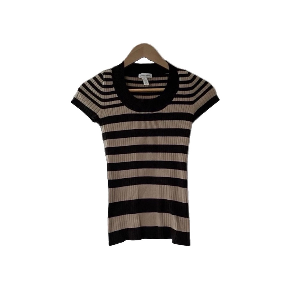 Ambiance Striped Short Sleeve Shirt Medium Women’s